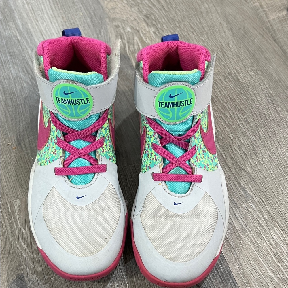 Nike Kids Sneakers - Pink, Green, and White